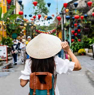 Happy travelers on international and domestic trips